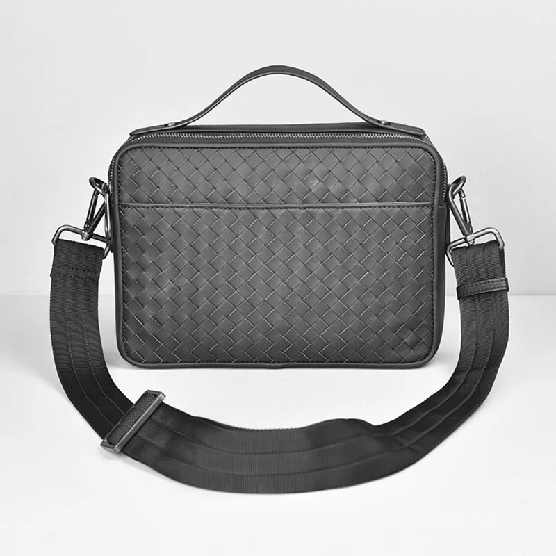 Camera bag men's messenger bag small bag portable handbag men's woven man woven leather large capacity handbag bag