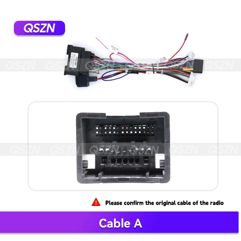 QSZN Cable Harness 2013-2015 9inch FOR CHEVROLET CRUZE 2Din Car DVD Frame Audio Fitting Adaptor Dash Radio Player Facia Canbus