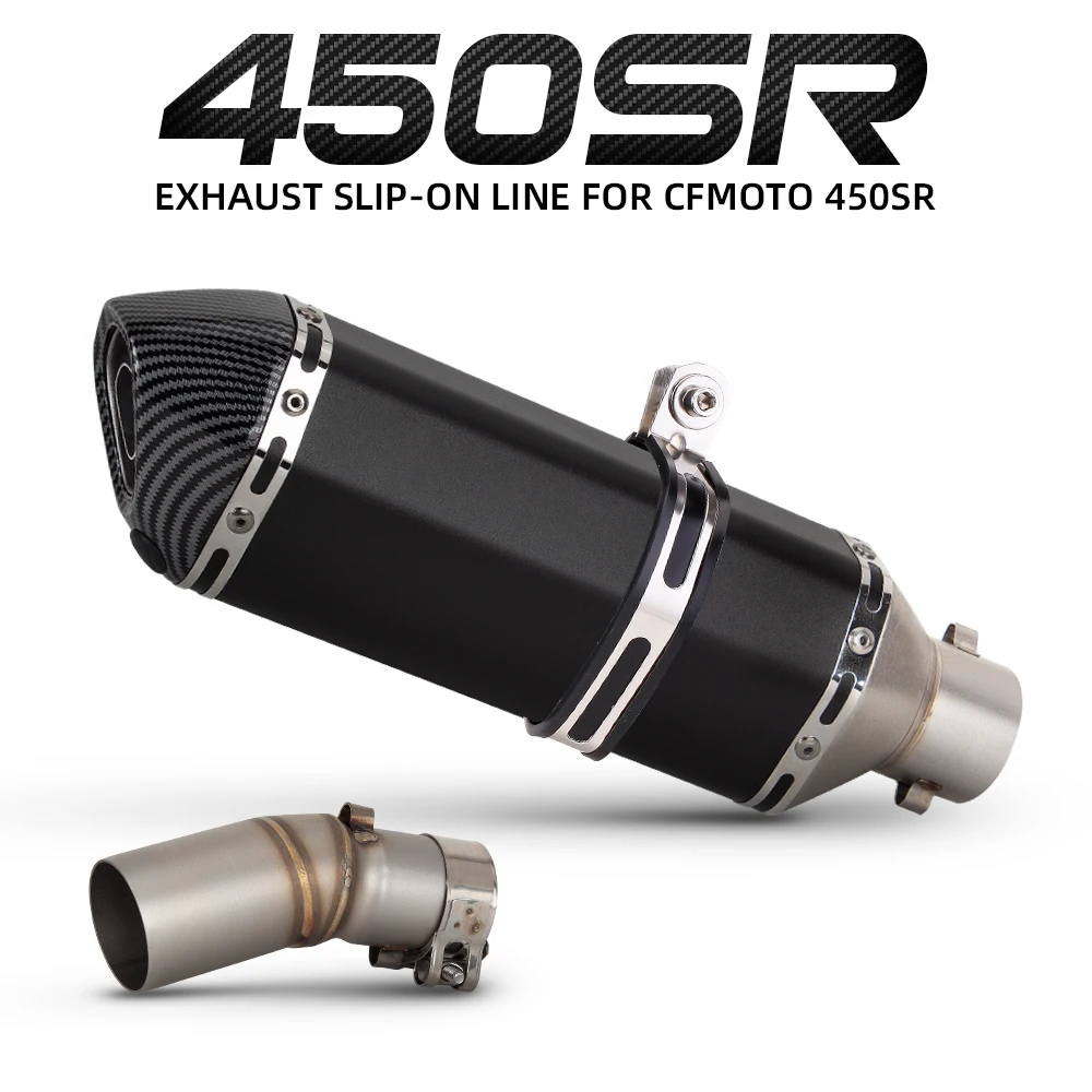 

For CF MOTO 450SR 450NK SR450 NK450 450SR NK 2022-2026 Slip on line Motorcycle Mid Link Pipe Tail tube Muffler with DB Killer