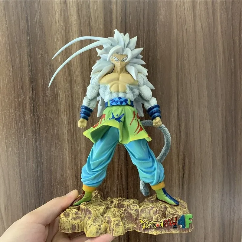 

25cm New Dragon Ball Super Saiyan 5 Anime Figure Son Goku Peripheral PVC Model Scene Statue Desktop Ornaments Birthday Gifts Toy