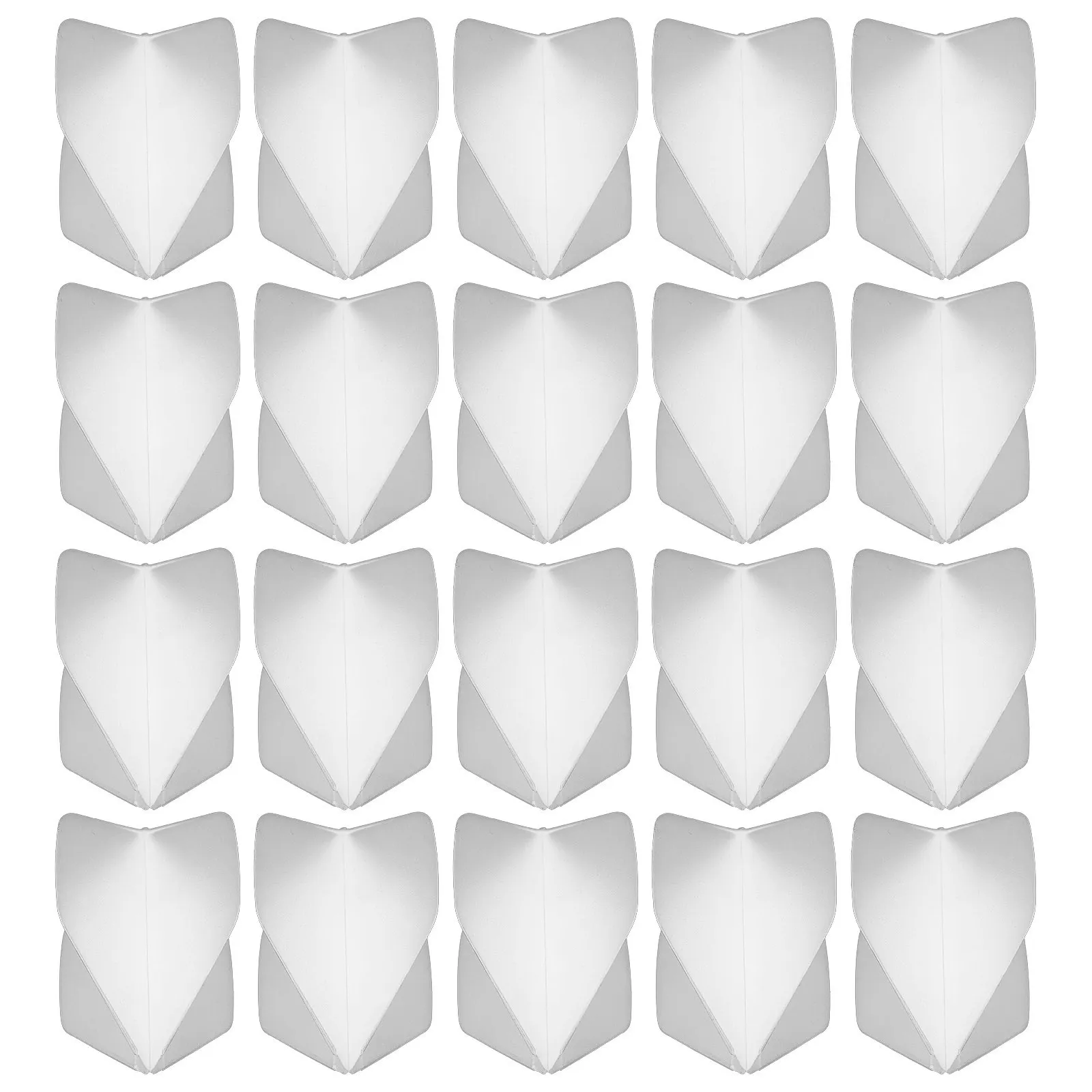 

30Pcs Dart Flights Replacement White Plastic 2Ba Universal Fit for Soft Tip Steel Tip Enhanced Stability Four Wing Design
