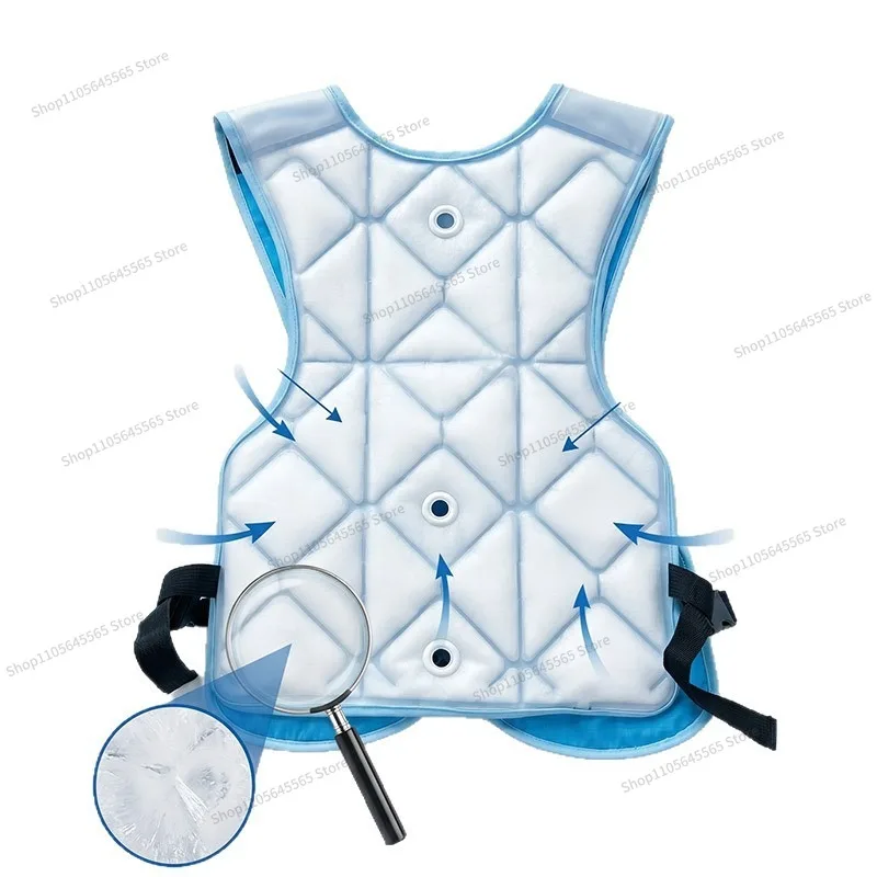 For Breathable and Adjustable Gel Ice Vest, Heat Insulation, Lasting Cooling, Water and Oil Resistance