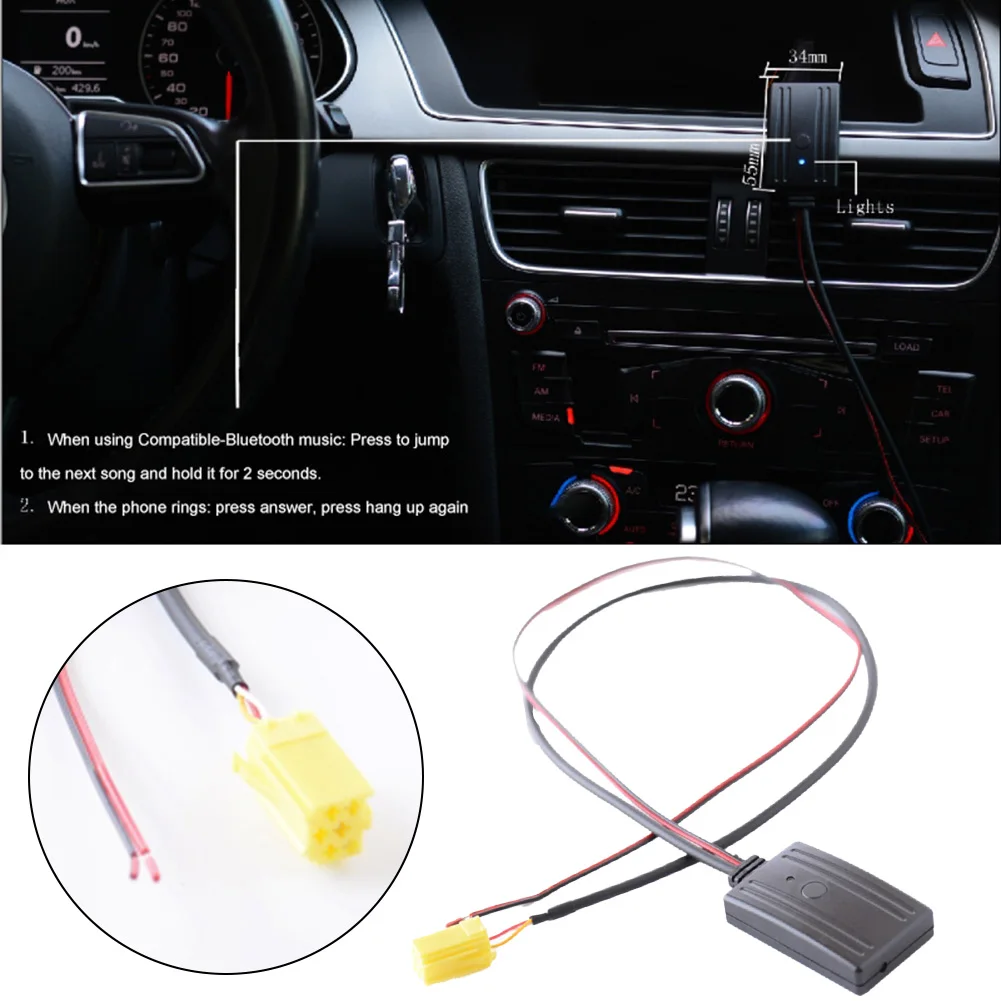 Car Audio Solution AUX Input Adapter Car Audio Connector Made Of ABS Material Practical And Reliable Quick Installation Process