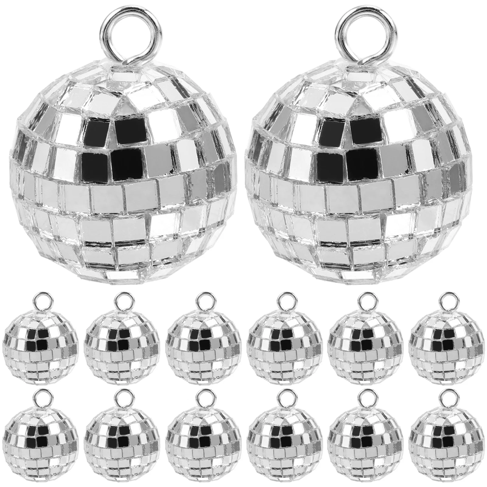 20 Pcs Vintage Disco Pendant Retro Decor Jewelry Crafting Findings DIY Ball Crafts Charms For Bracelet Accessories