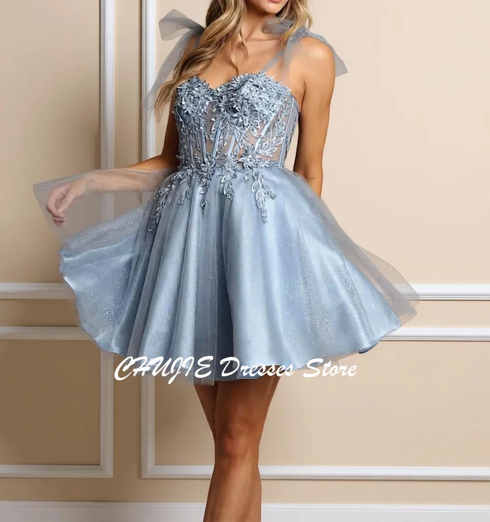 

Кружевное мини-платье с аппликациями для выпускного, на 15-16 лет, блестящее, А-силуэт, плиссированное, для выпускного бала, дня рождения, на заказ, для подростков