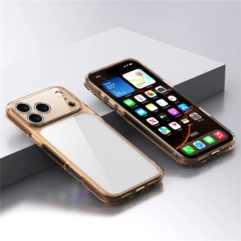 Luxury Transparent Shockproof Case For iPhone 17Air 17 17Pro 17Pro Max Clear Hybrid TPU+PC Protective Hard Back Cover - náhled 5