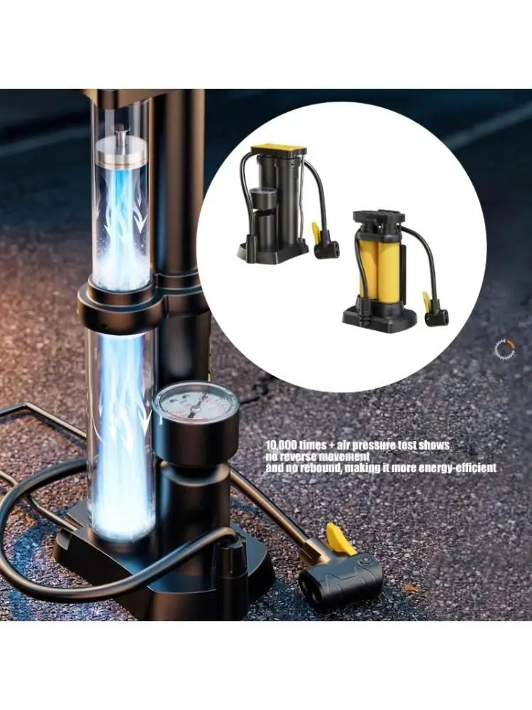 652F Aluminum Foot Powered Pump for Inflation Bike Scooter Tires Sports Ball High Pressure 150PSI/170PSI Foot Pump