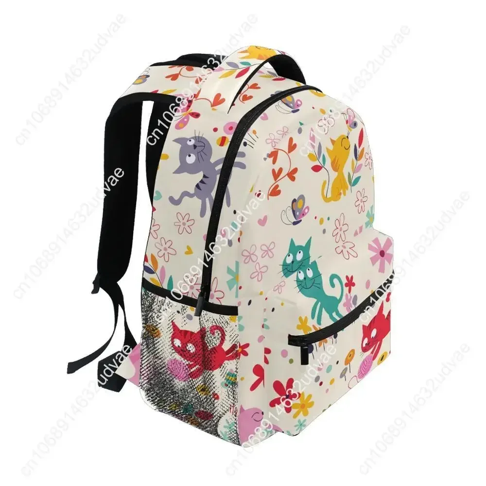 Grande Capacidade Dos Desenhos Animados Sacos Escolares para Meninas e Meninos, Mochilas Cat para Crianças, Saco de Notebook para Mulheres, Weekend Bags, Feminino