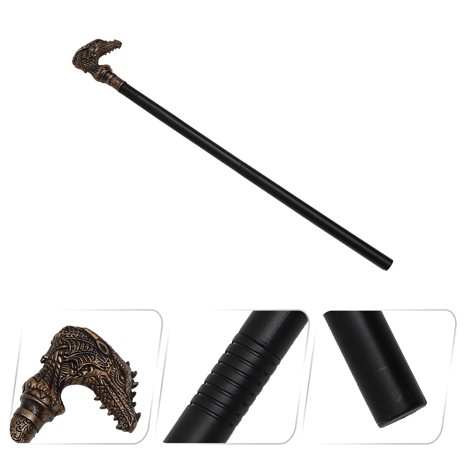 Leichter Drachenkopf-Stock im Punk-Stil, Halloween-Gehstock, Cosplay-Requisite, exquisites Handwerk, dekoratives Accessoire