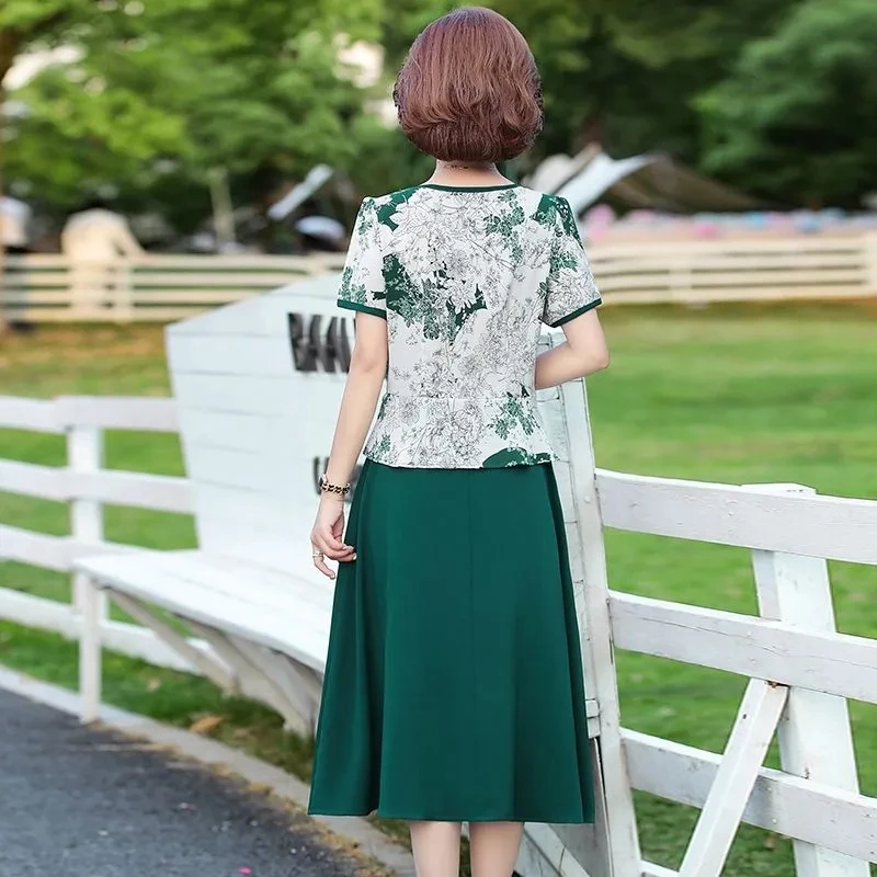 High Quality Summer Beach Boho Vintage Print Patchwork O Neck Dress Elegant Party Robe Designer Vestidos Fake Two Pieces Dresses