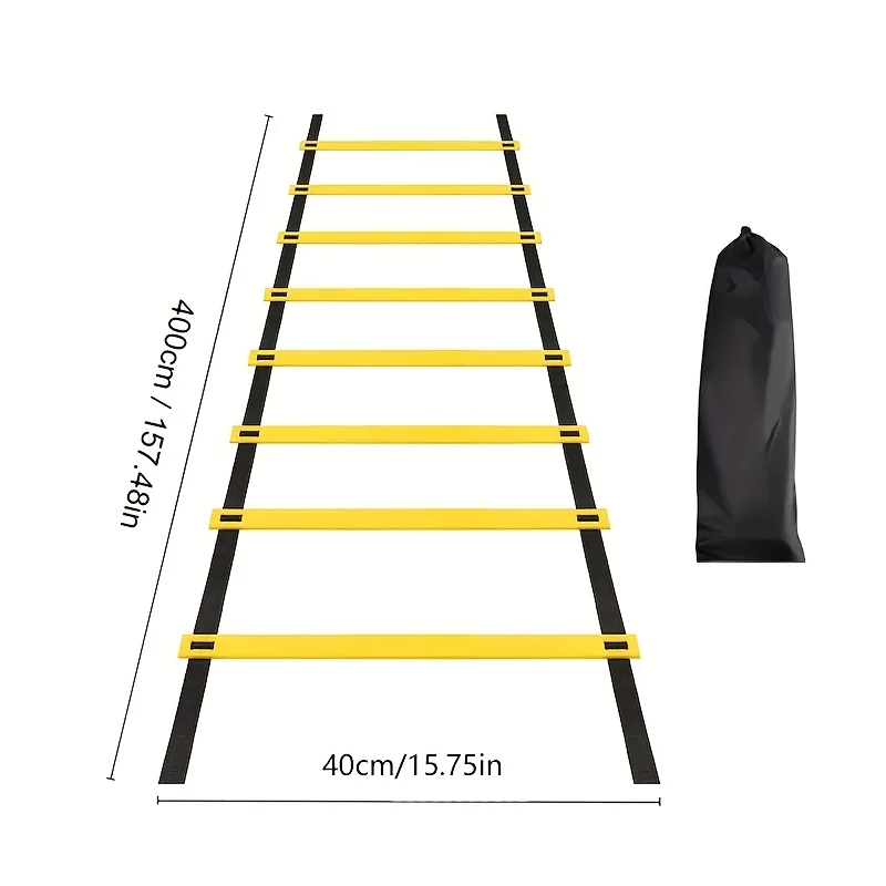 Portable Agility Training Ladder, Speed Jump Ladder, 2m 4‑Section / 3m 6‑Section / 4m 8‑Section for Fitness Workout
