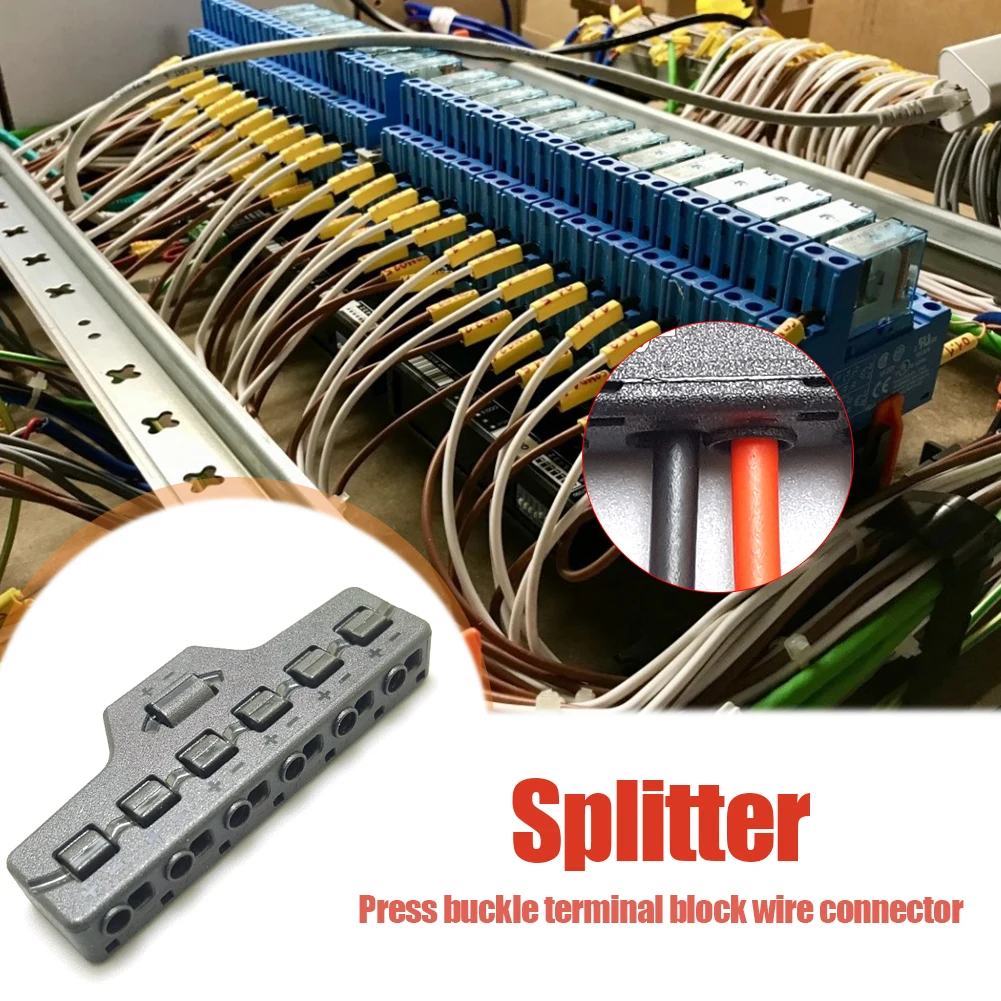 Led Splitter Lighting In-Line Terminal PP Safe Non-Toxic Block Distribution Electronic Element Row Wire Device