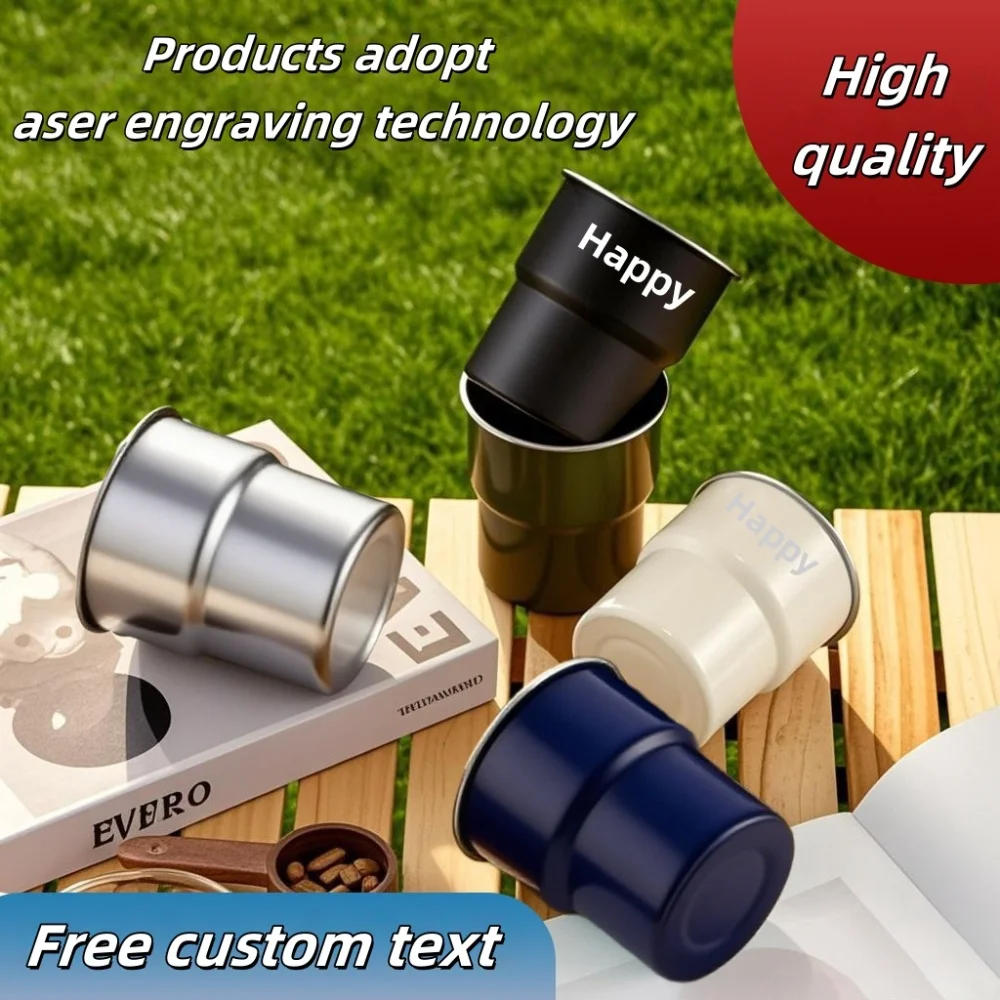 Customized personalized 300ml stainless steel cups durable household items coffee cups breakfast cups water cups free engraving