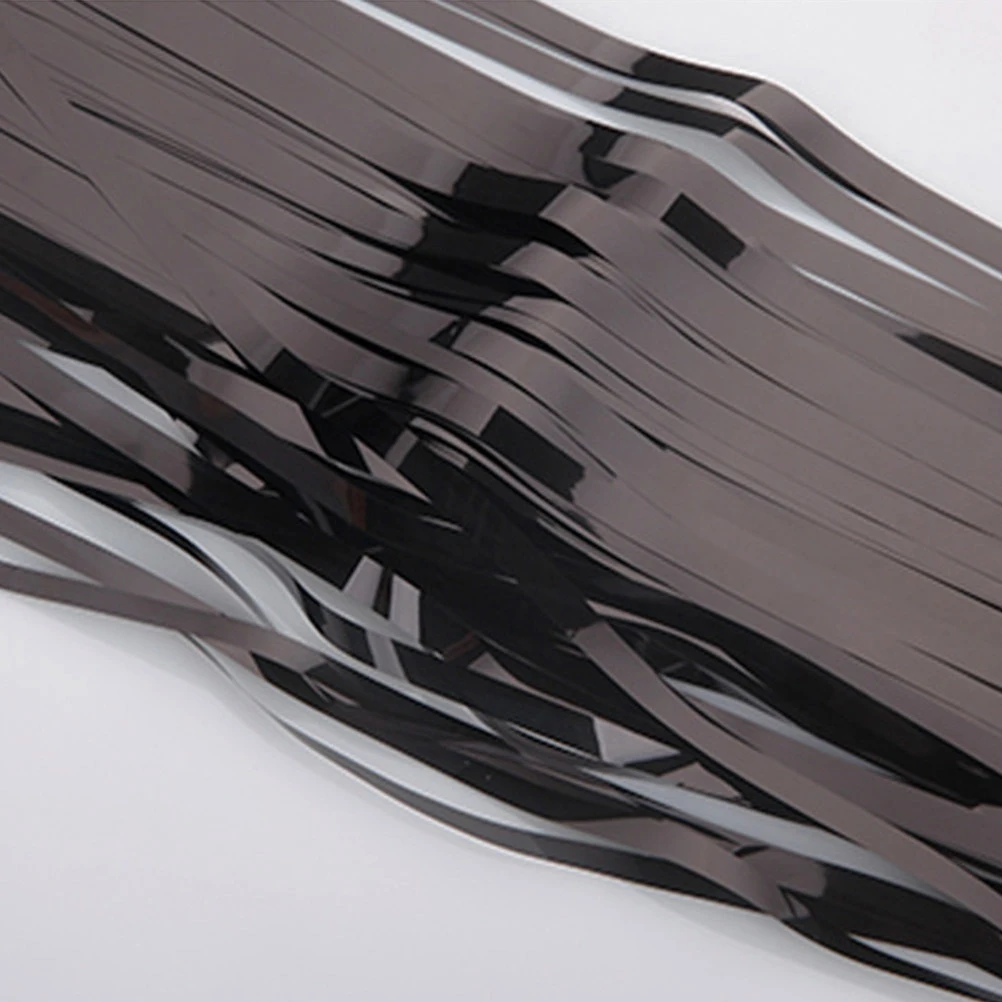 

3pcs Tassel Table Skirt Table Cloth Photo Backdrop Wedding Decor Photo Props for Party Decoration(Black)