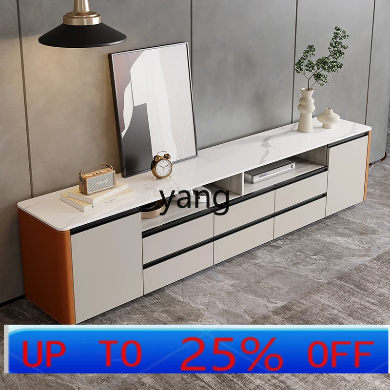 

LHH TV Cabinet Modern Living Room Home Wall Solid Wood Saddle Leather Bedroom TV Cabinet