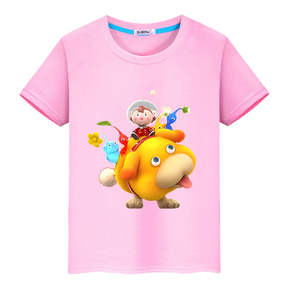 

Pikmin Summer Cute Tshirt Print 100%Cotton Short T-shirt cartoons Tops anime Tees pride tshirt y2k boy girl clothes kid Day gift