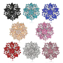 delicate rhinestone ornament round flower women's brooch dating farewell party girls pin clothing accessories gifts wholesale