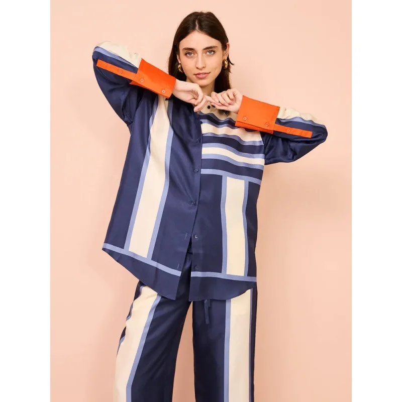 Costume irt et pantalon à manches longues pour femmes, ensemble Faion en coton, pantalons longs et irt pour jeunes adultes