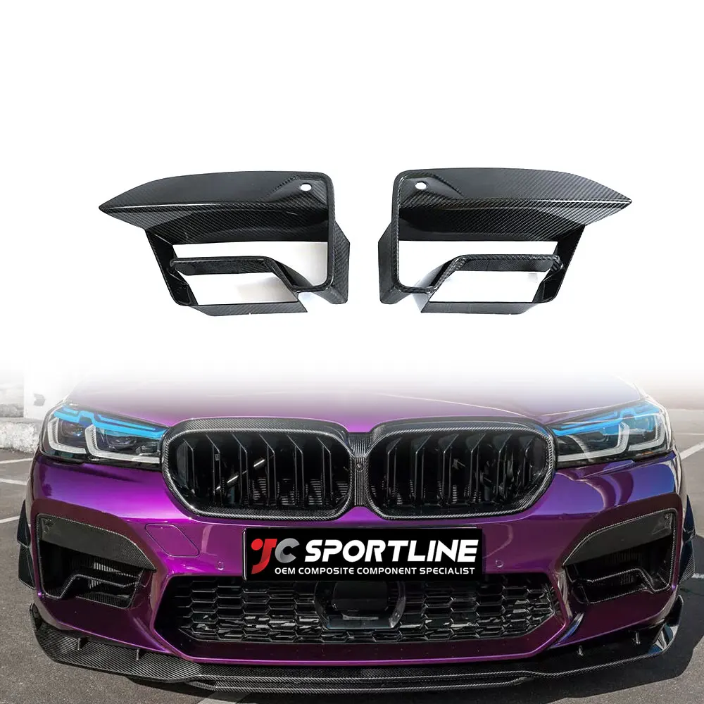 

New Dry Carbon F90 Front Fog Light Cover Fins Splitter for F90 M5 Sedan 2021-2024