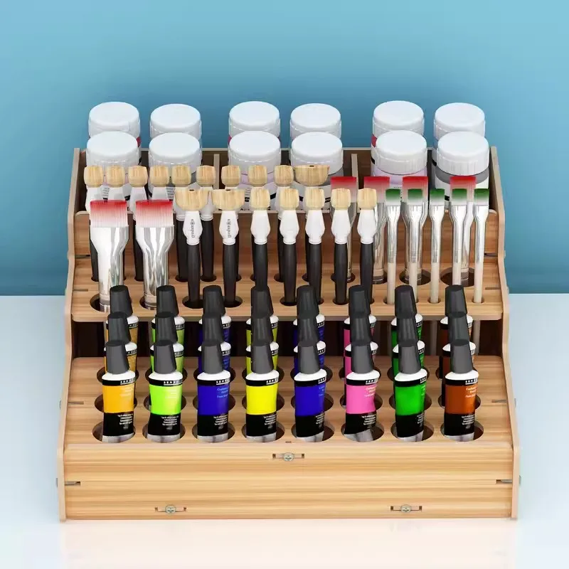 Leather Craft Tools Holder Model Paint Organizer Multi-layer Paint Rack Stand Pigment Rack DIY Pigments Shelf for Organizing Use