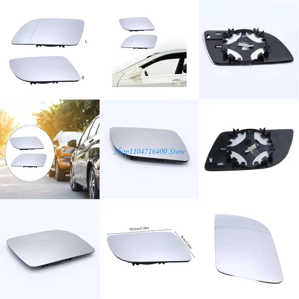 

y1gd Suitable for 9N 6Q0857522C 6Q0857521A Car Rear View Wing Mirror Glass Lens LargeVision Wide Anti-Glare Waterproof
