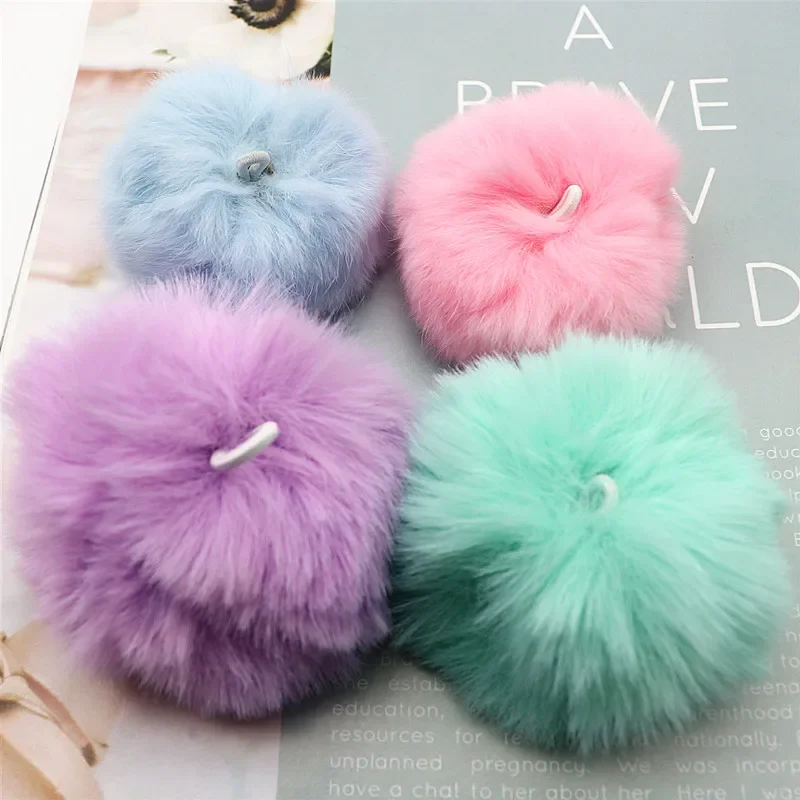 6CM 8CM puszyste Faux królik futrzana kulka pompon pluszowe DIY kobiety torba samochód biżuteria dla odzieży akcesoria do szycia tkanin