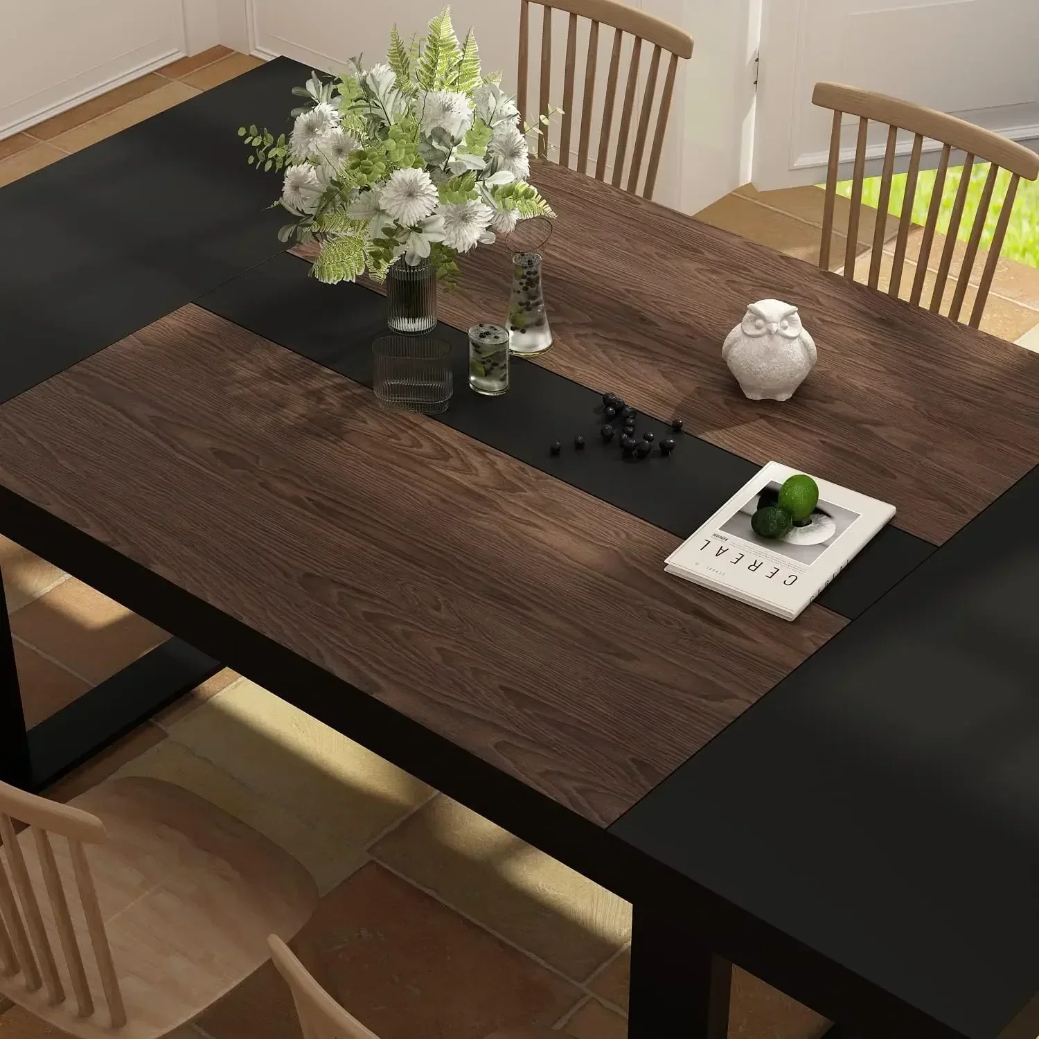 [Precio con descuento, ¡gran oferta! ]Mesa de conferencias de 7 pies de gran venta para 6-8 personas, mesa de reuniones rectangular grande, pestaña de seminarios moderna