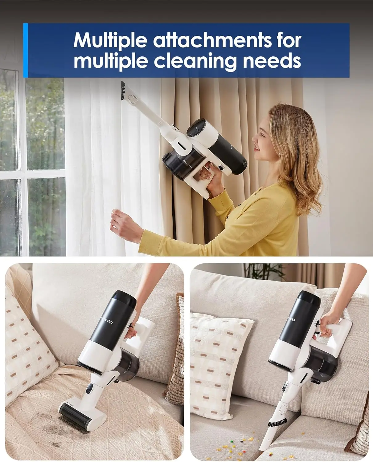 Tineco Floor ONE Switch Stretch Wet/Dry Vacuum Cleaner Multi-Function 180 Lay-Flat Anti-Tangle Self-Cleaning 65Min Runtime Vac view 5