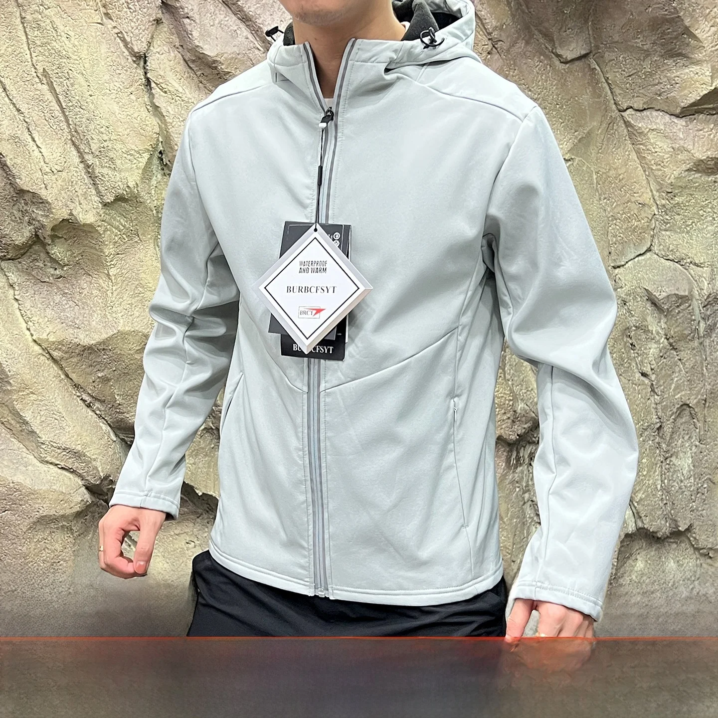 

Hooded Fce Lined Reflective Zipper 3D Tailored Autumn Winter Warmth Jaet Polyester Youth Faion Daily Wear ex