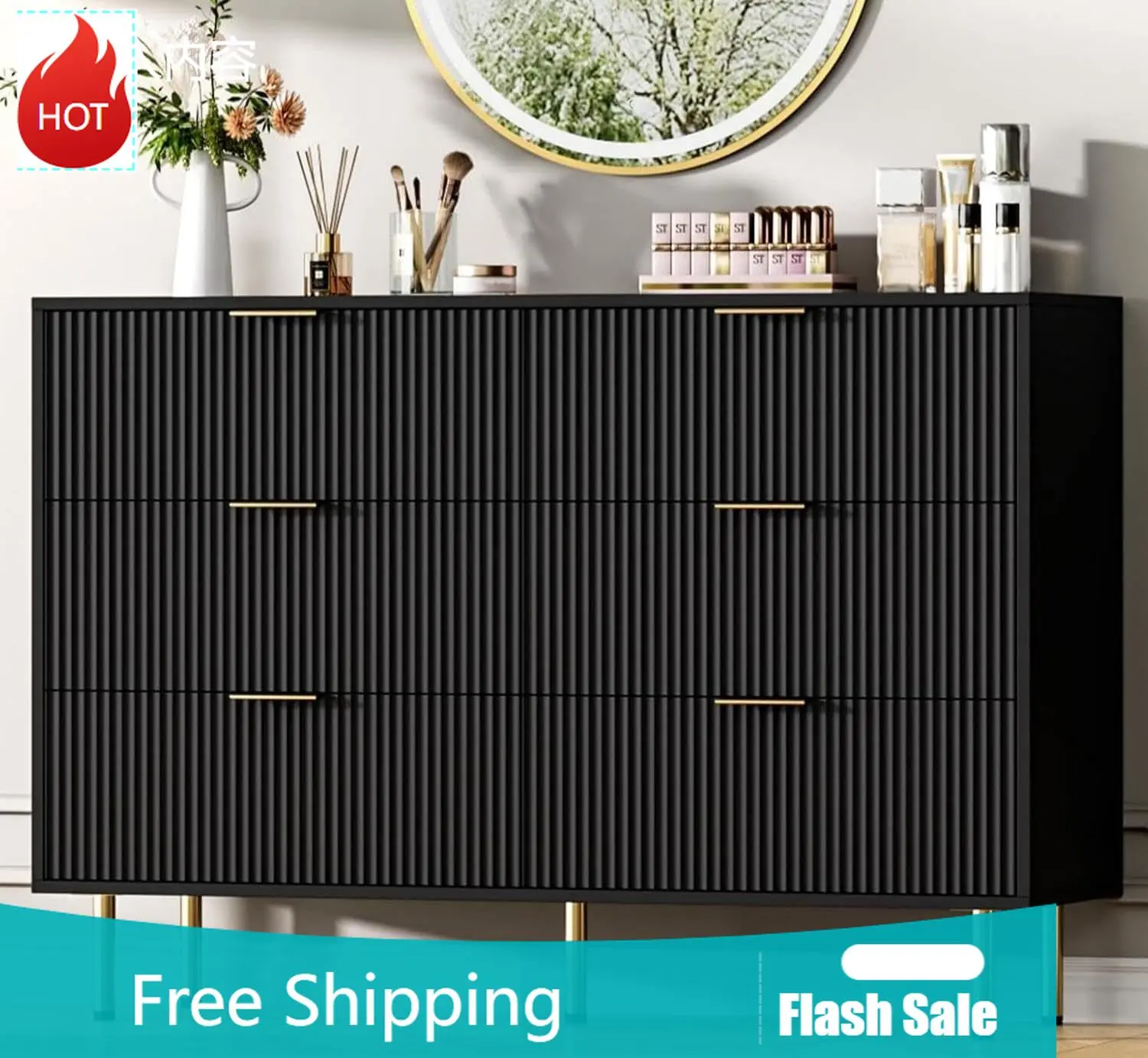 6 Drawer Dresser Fo…