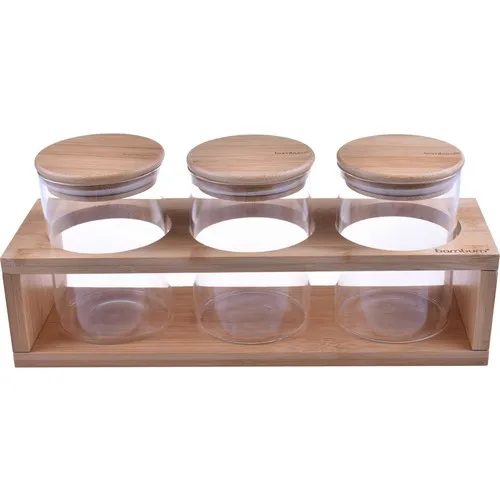 Bambum Oana 4 Piece Glass Spice