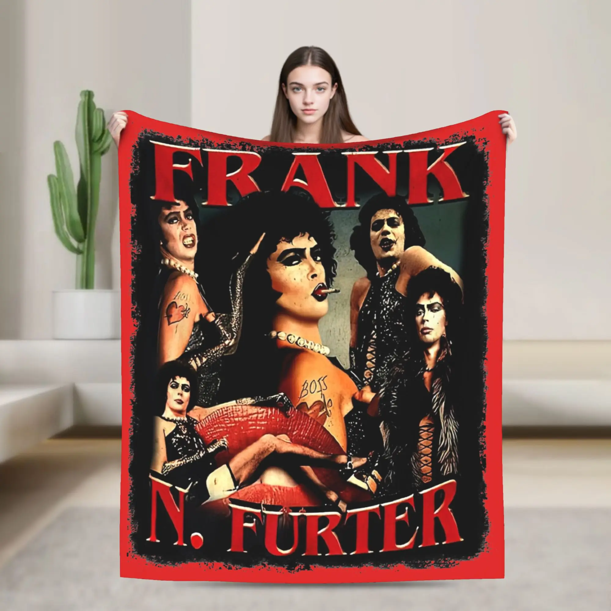 Frank N Furter Blanket Fleece Decoration The Rockys Horror Picture Show Super Warm Throw Blankets for Home Travel Bedding Throws
