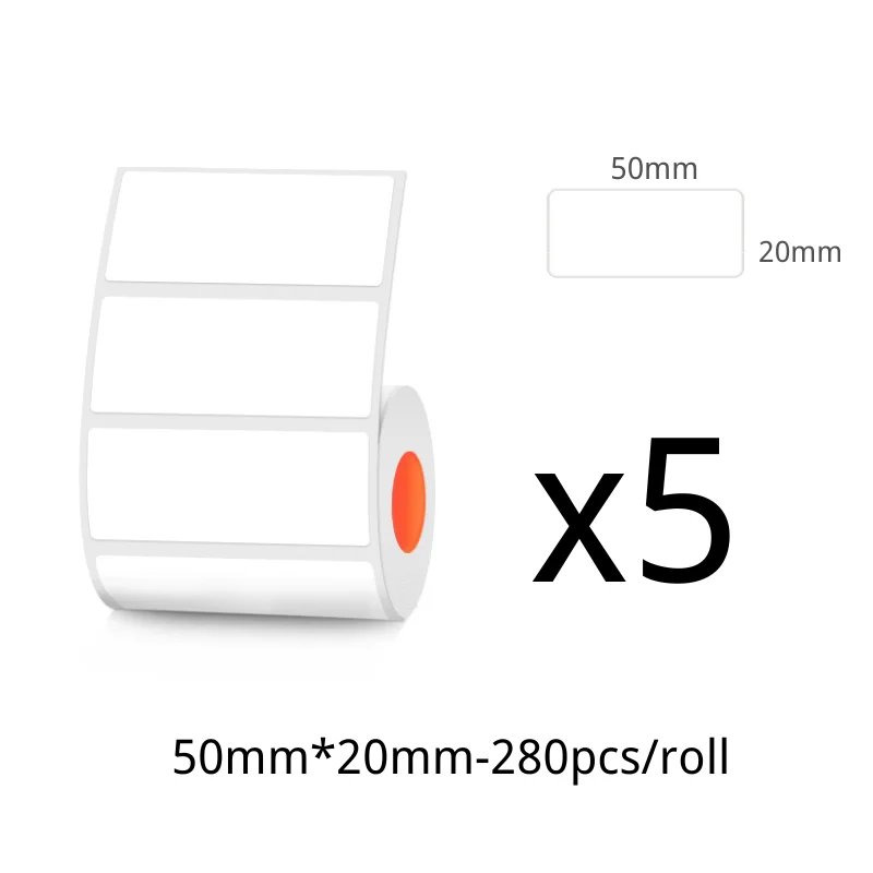 50 mm breiter Thermo-Etikettenaufkleber, weiß, selbstklebendes Etikettenpapier, Kleidung, Warenpreisschild, Anzug für Phomemo SINMARK-Drucker