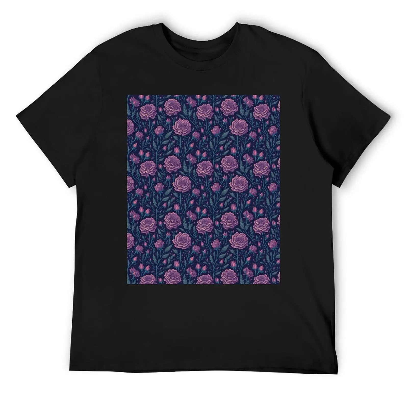 Flowerwall rose blue T-Shirt customs oversized mens t shirt graphic