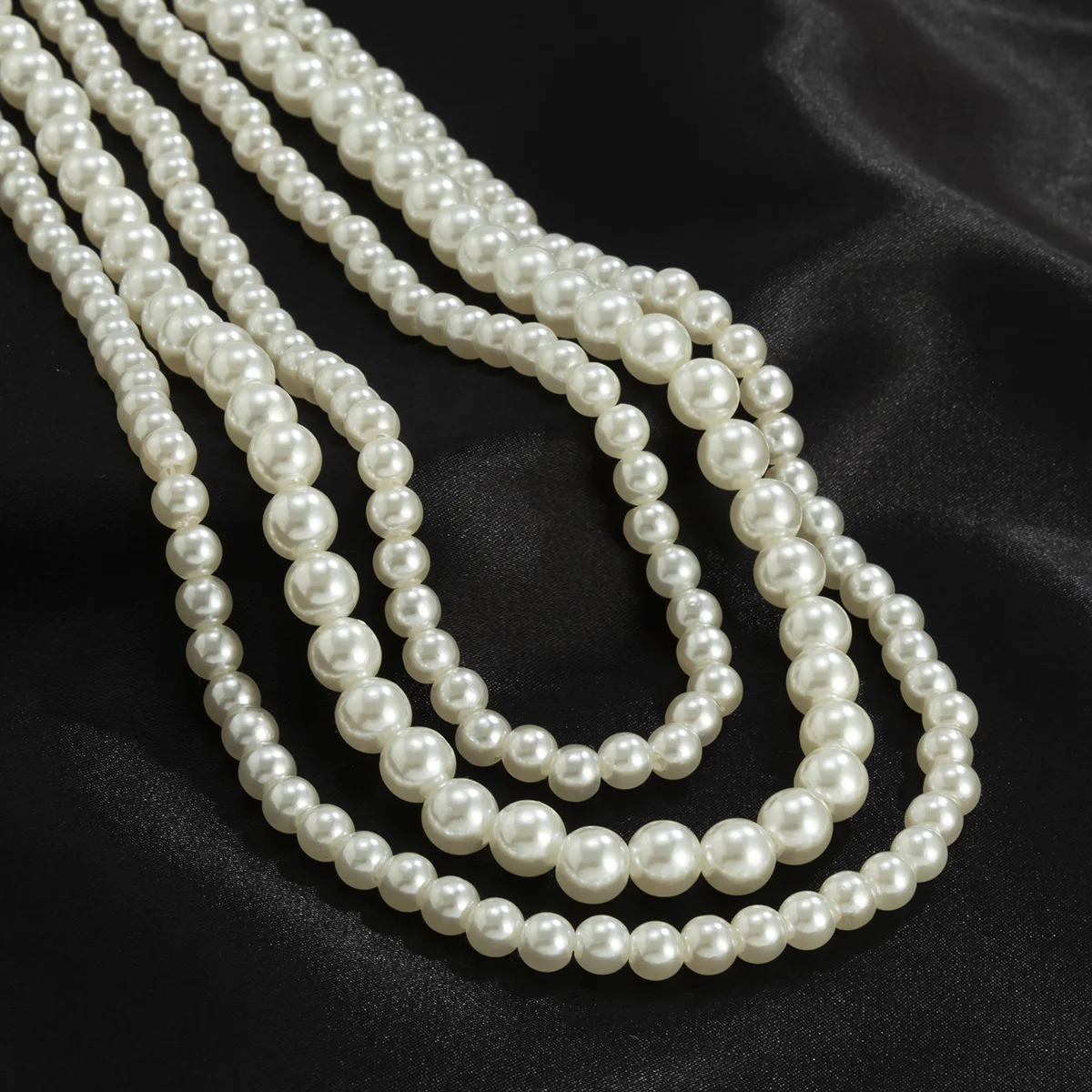 HNSP Imitation Pearl Necklace For Man Choker Neck Bead Jewelry