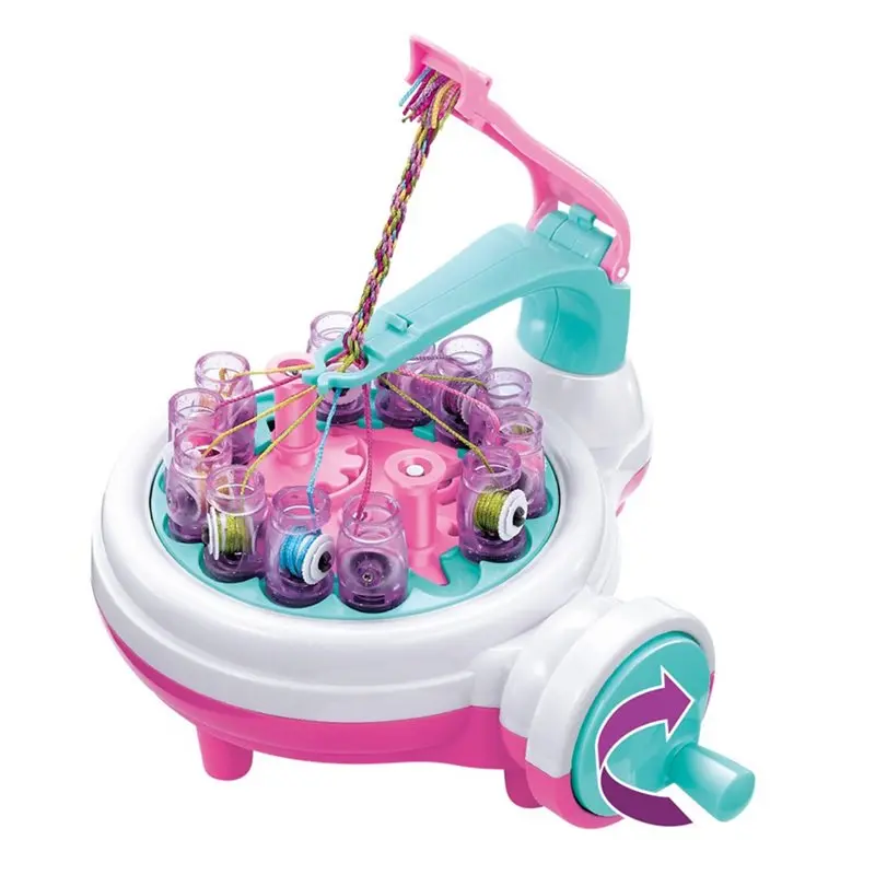 

Easy Use Children' S Beaded Hand-Crank Knitting Machine DIY Playhouse Knitting Bracelet Machine
