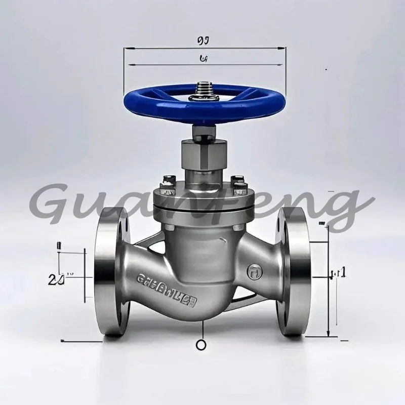 High-Temperature Stainless Steel Manual Gate Valve Flange for Water Oil Media in Pharmaceutical Petroleum Natural