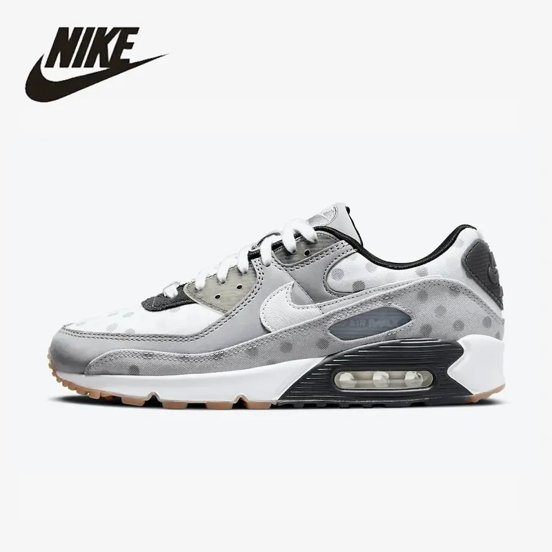 

Кроссовки Nike-Air Max 90 для мужчин и женщин, уличные беговые кроссовки для бега и ходьбы, трех радужных черных цветов, 36-45