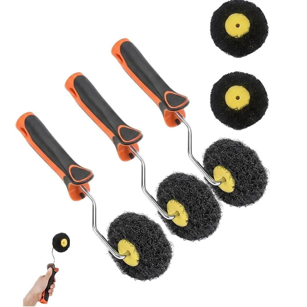 Shed-Resistant Corner Drywall Mud Roller Wall Covering Multi-functional Roller Paint Brush Durable Corner Paint Roller