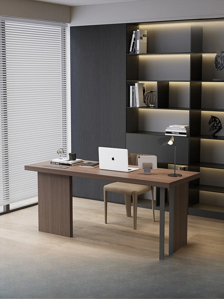 

Итальянский минималистичный стол для домашнего обучения, компьютерный стол, письменный светильник, роскошный высококачественный стол из массива дерева