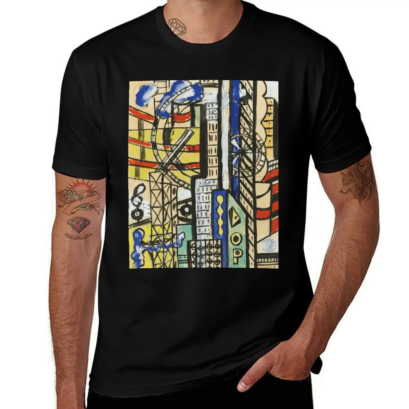 

Fernand Leger Souvenir de New York T-Shirt t shirts with prints g man t shirts for men T-Shirt