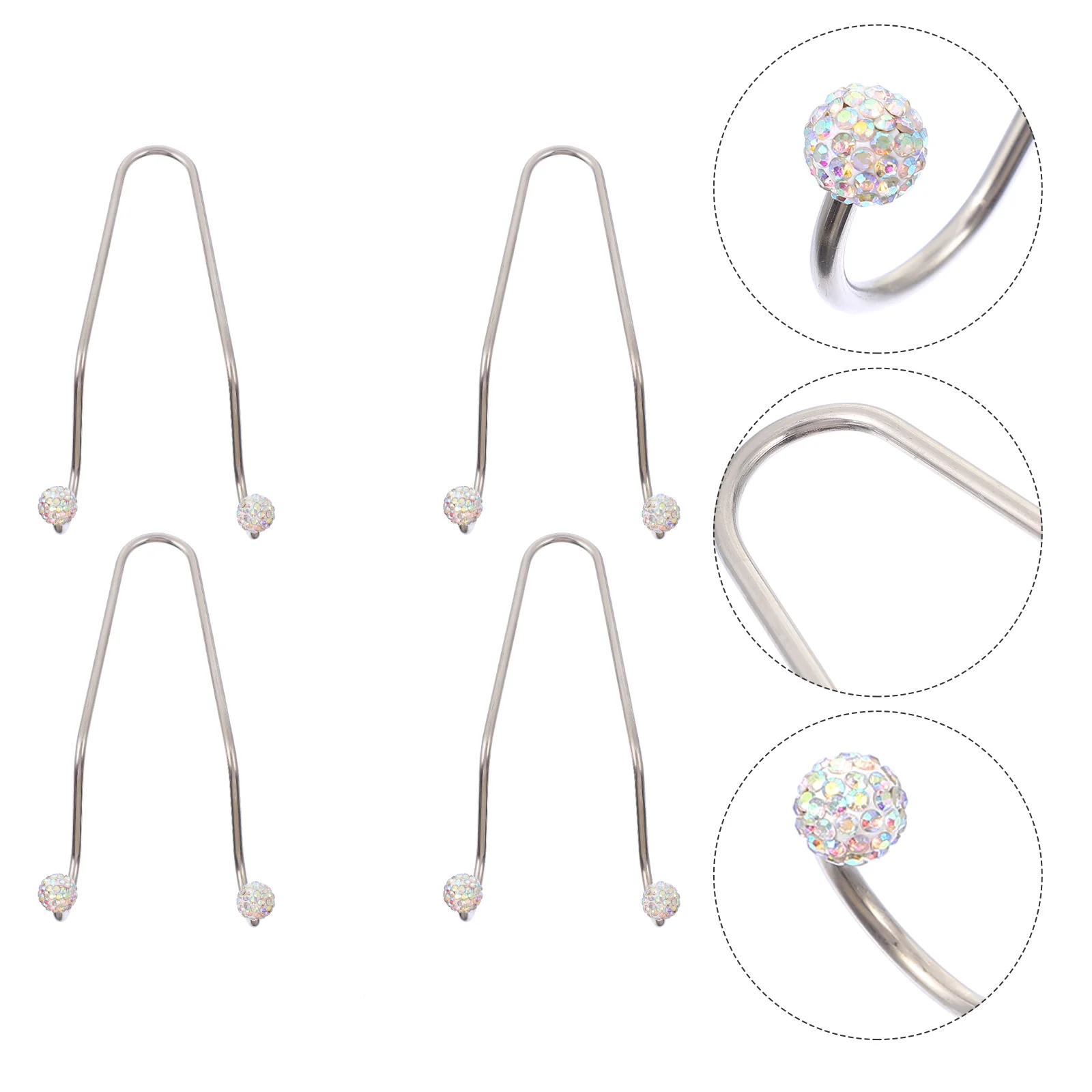 4 Pcs Car Storage Hook Multi-functional Hooks Seat Back Purse Hanger Stainless Steel Colorful