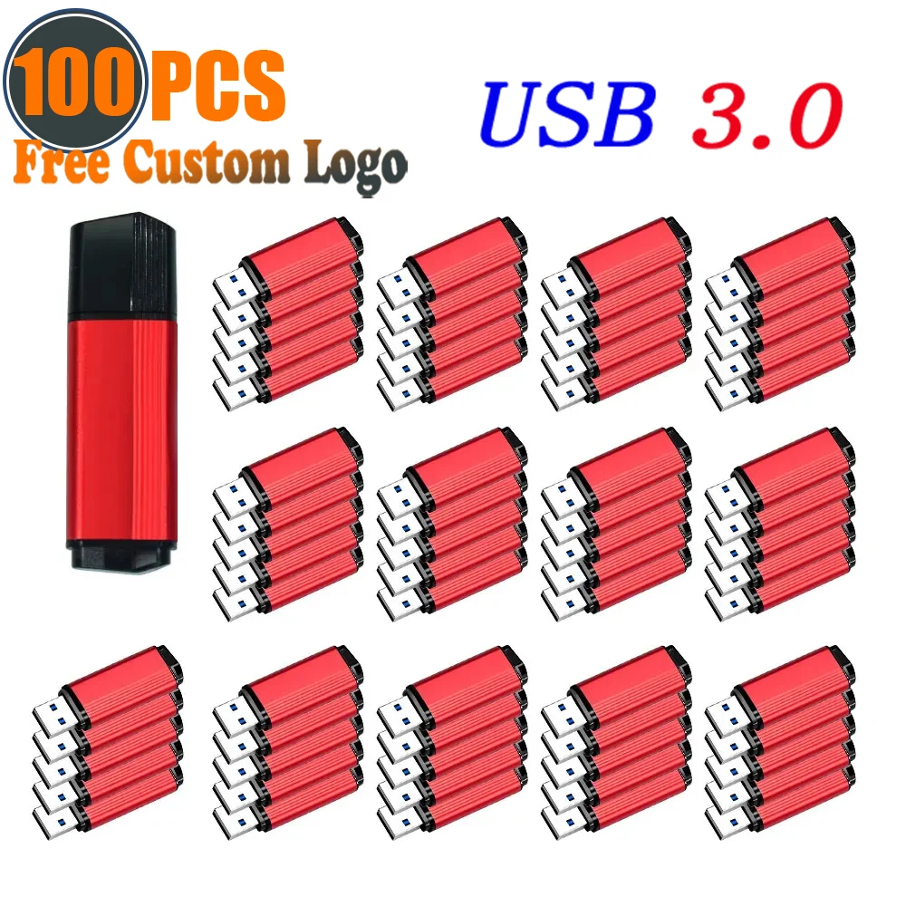 100pcs Wholesale USB 3.0 Flash Drive Memory Stick Pendrive Thumb Drive Lot  8GB 16GB 32G 64GB Memory Flash Disk Free Custom Logo