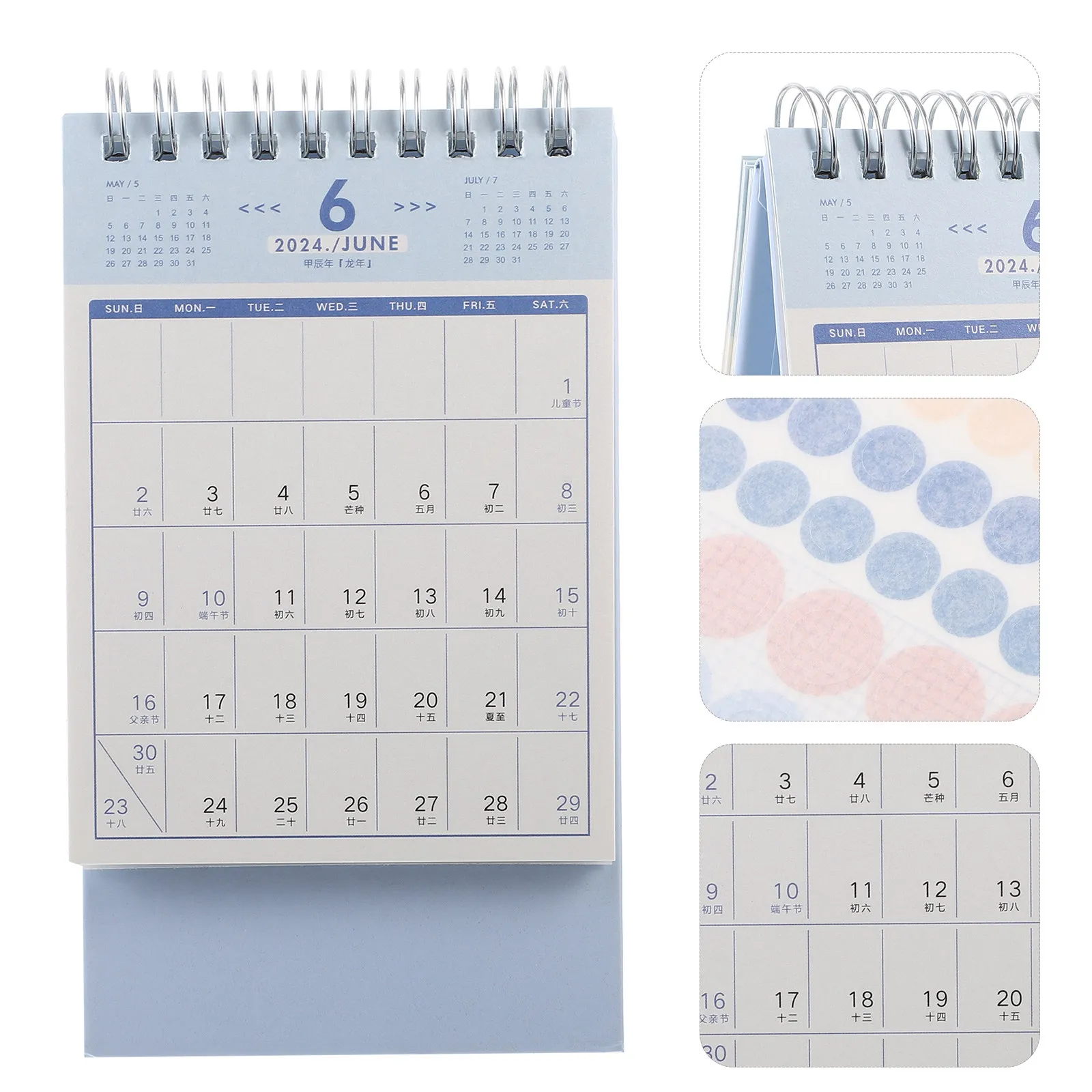 

Exquisite Standing Desk Calendar 2023 2024 Mini Table Calendar Made of Sturdy Paper for Office Home School Decor Daily Time