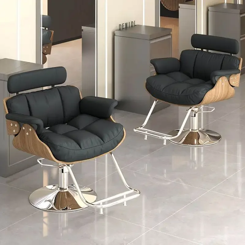 #Manicure Salon Chair Salon Furniture Simple Hairdressing Chair Can Be Lifted And Turned Upside Down Commercial Barber Chairs