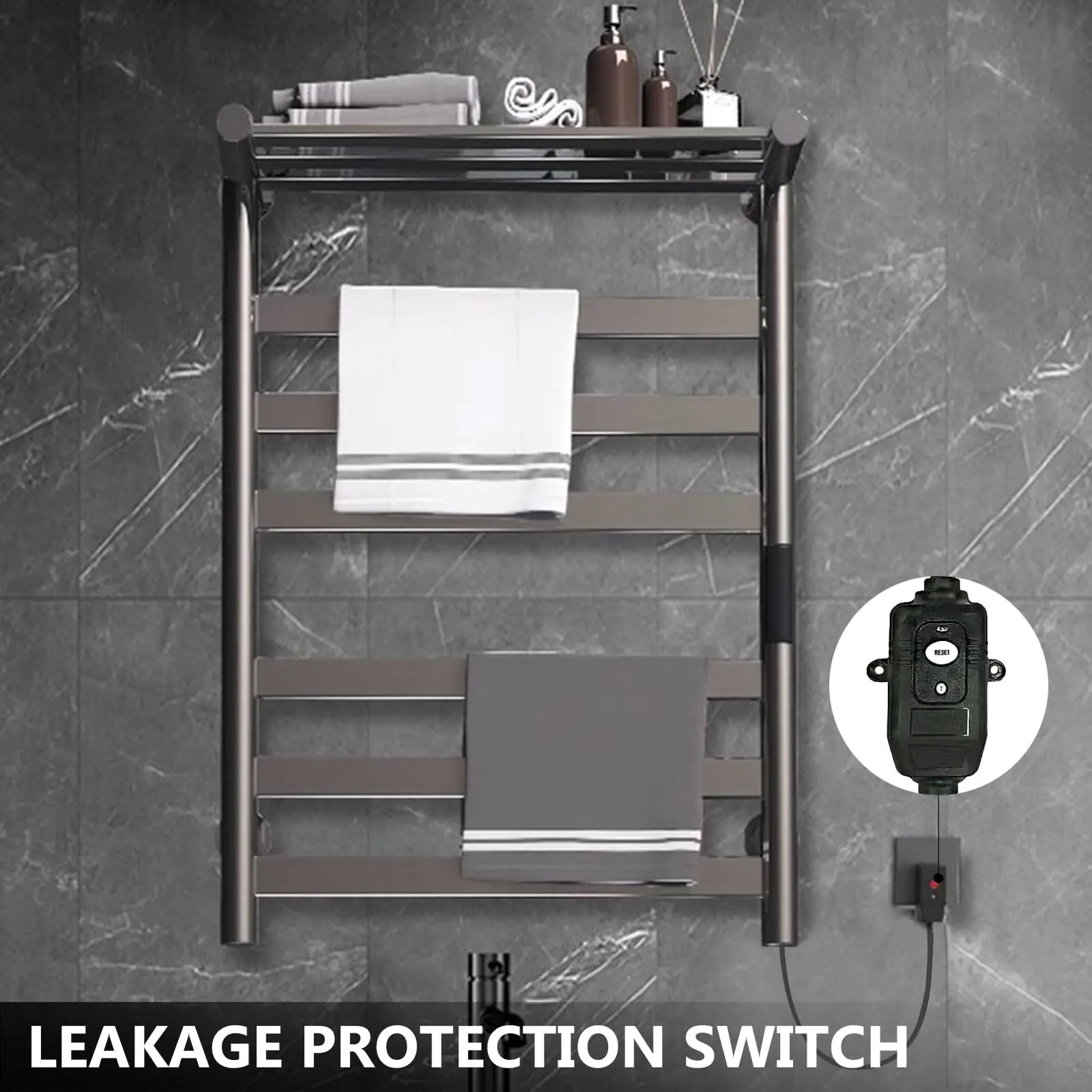 Smart Bathroom Towel Dryer Heater Rack - Wall-Mounted Space Aluminum Radiator Electric Towel Warmer