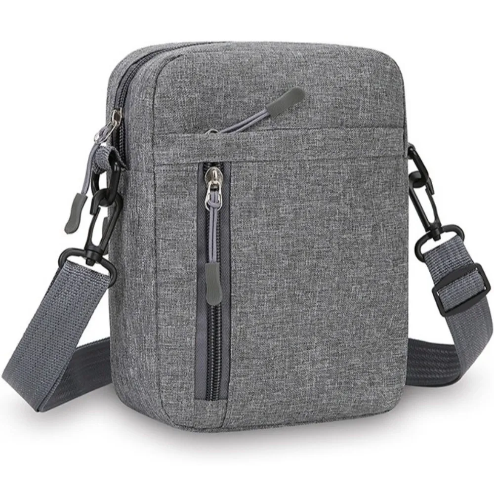 

Модная нейлоновая мужская сумка через плечо с несколькими карманами, однотонная сумка через плечо с застежкой-молнией, легкая дорожная сумка для телефона
