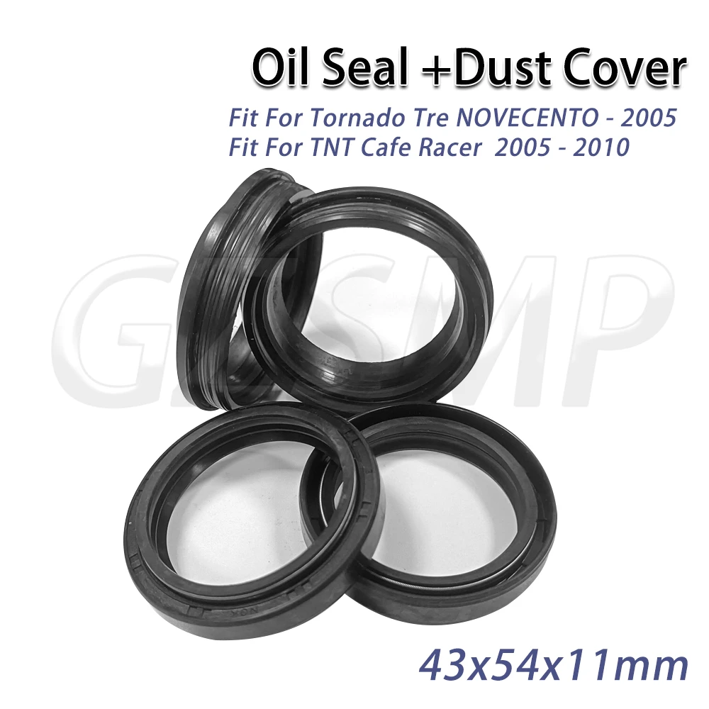 43x54x11 Front Fork Oil Seal & Dust Cover Fit for Benelli TNT1130 Cafe Racer 2005-2010 Tornado Tre NOVECENTO 2005