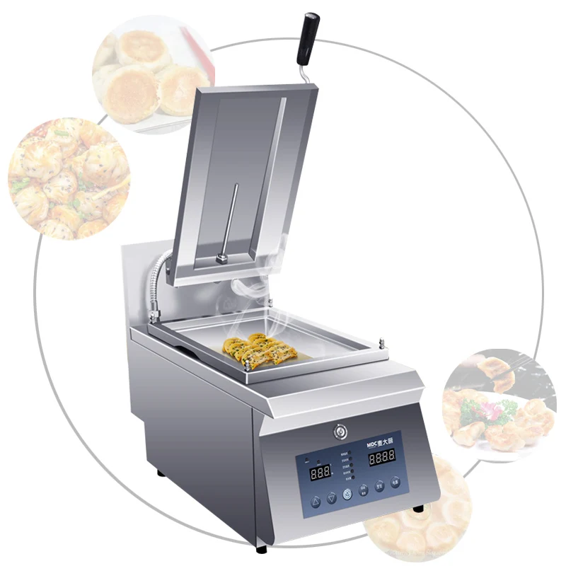 3000W 6000W Commercial Electric Baking Pan Pot Sticker Machine Fried Dumplings Pancake Machine