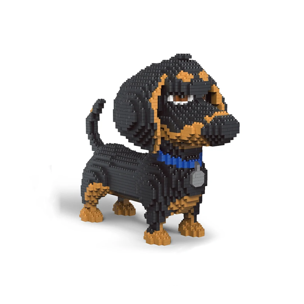 Celebrate Your Love for Dog with a 9inch Long Dachshund Model Micro Mini Building Blocks Set - an Educational & Recreational Toy